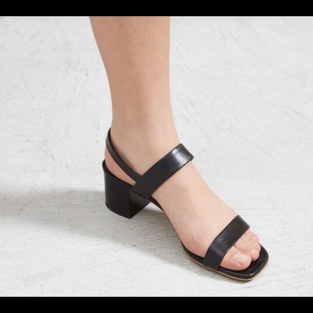 Everlane - The Double-Strap Block Heel Sandal, Size 7